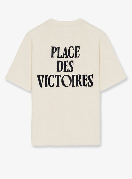 Ami Paris Cotton T-Shirt With Print On The Back