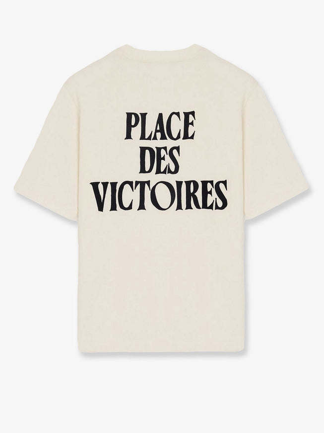 Ami Paris Cotton T-Shirt With Print On The Back