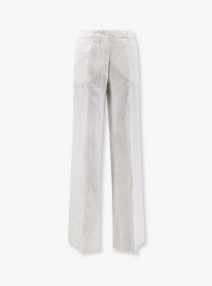 Aspesi "Vissuto" Linen Trousers Bianco