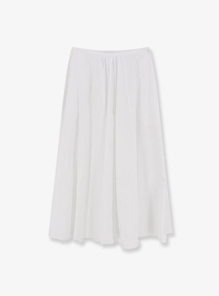 Aspesi Cotton Long Skirt Bianco
