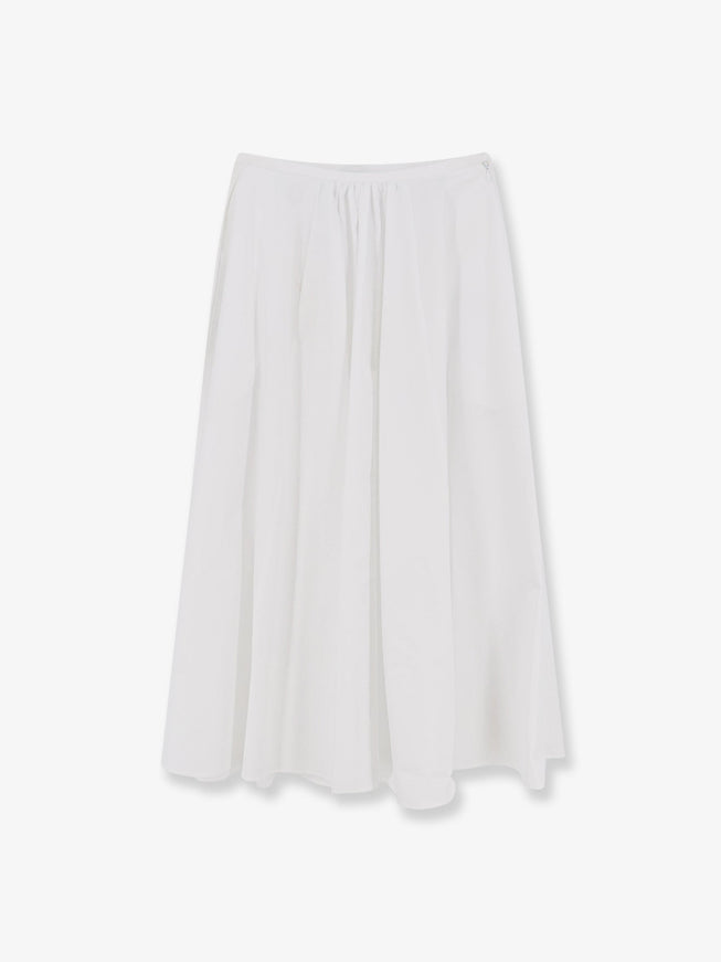 Aspesi Cotton Long Skirt Bianco