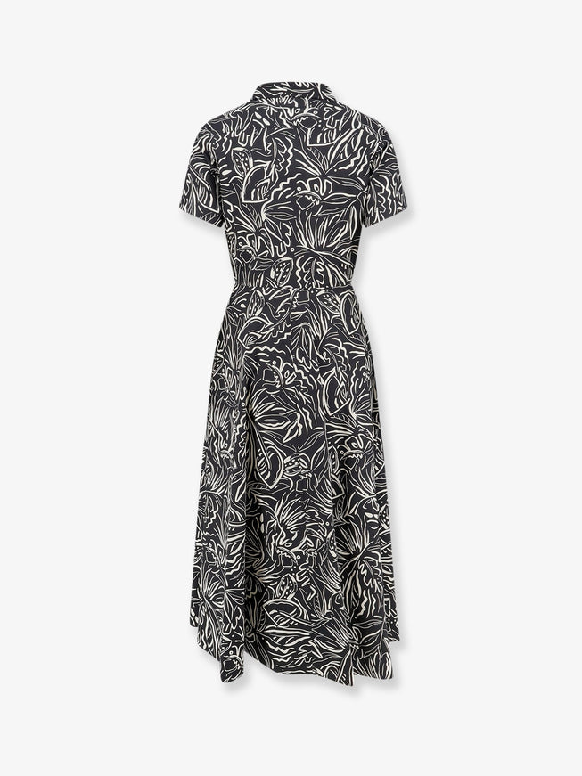 Aspesi Printed Cotton Chemisier Dress