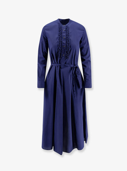 Aspesi Handcrafted Fabric Dress Bluette