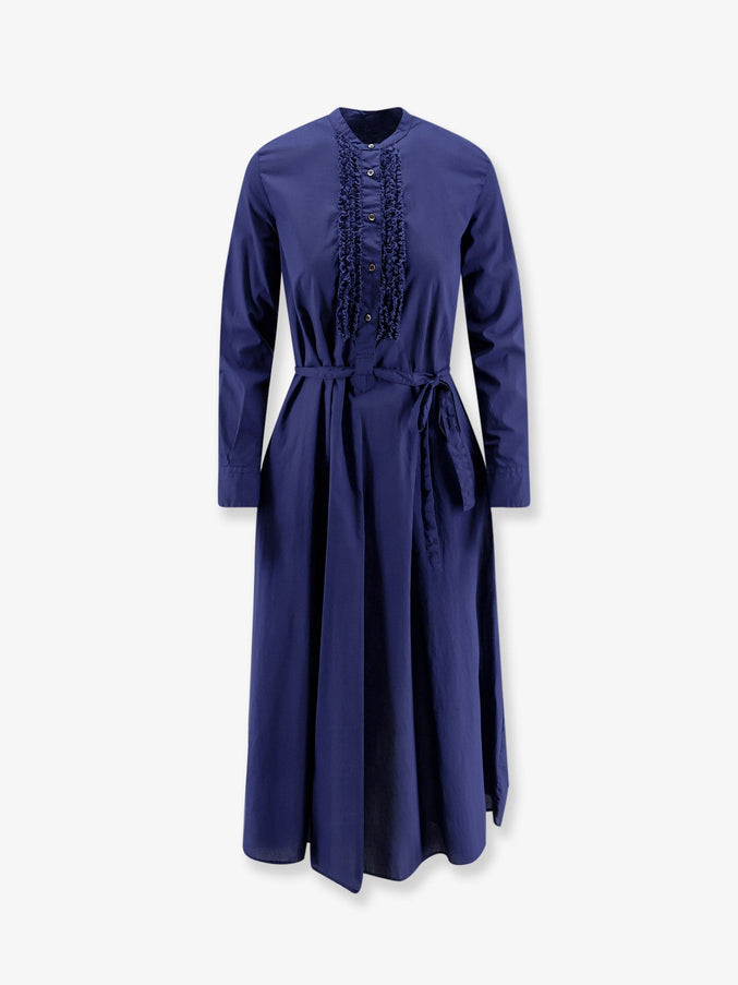 Aspesi Handcrafted Fabric Dress Bluette