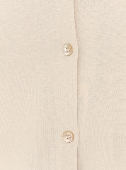 Aspesi Cotton, Silk And Linen Blend Cardigan