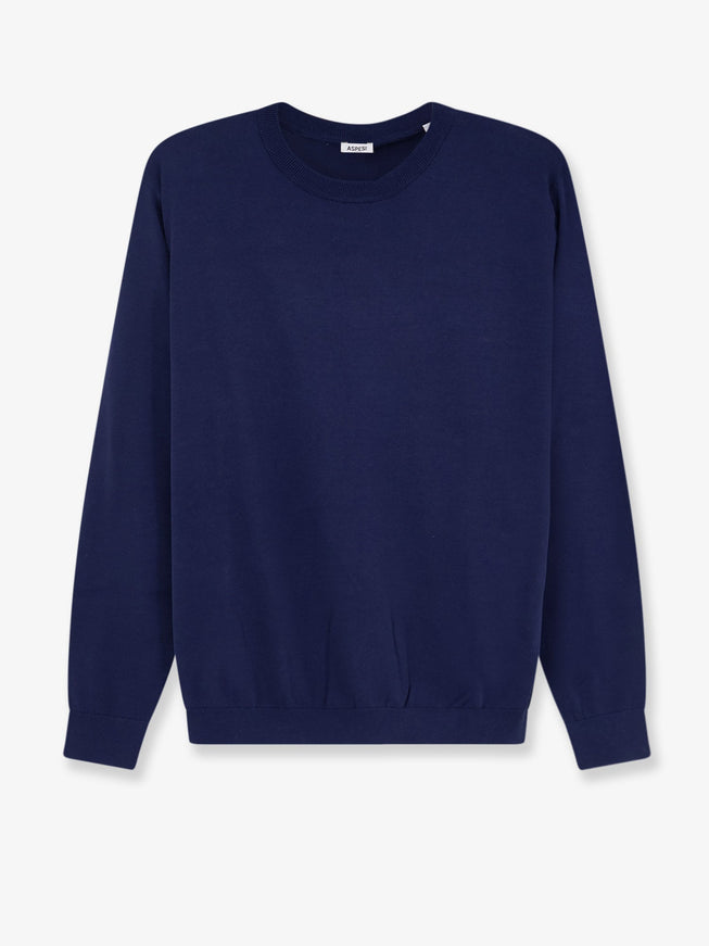 Aspesi Cotton, Silk And Linen Sweater Navy