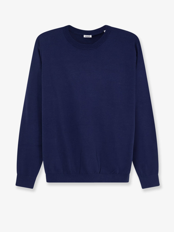 Aspesi Cotton, Silk And Linen Sweater Navy