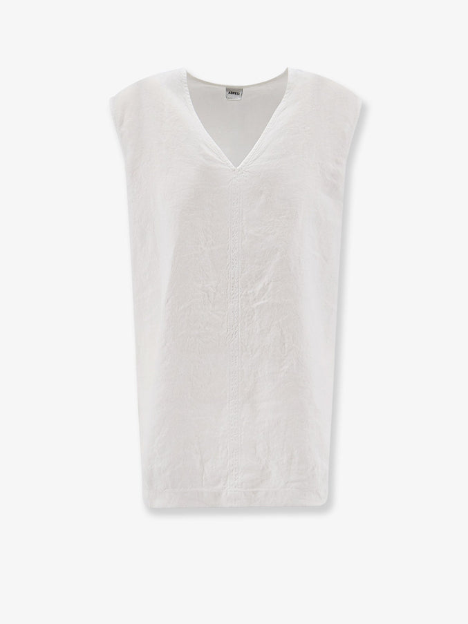 Aspesi "Vissuto" Oversize Linen Top Bianco