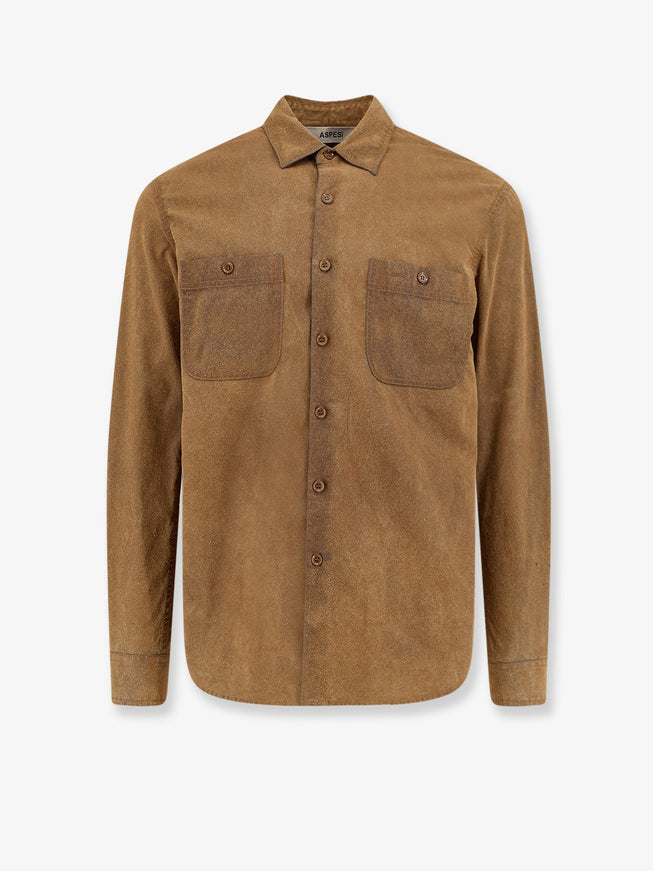 Aspesi Suede Shirt Chambray Floccato