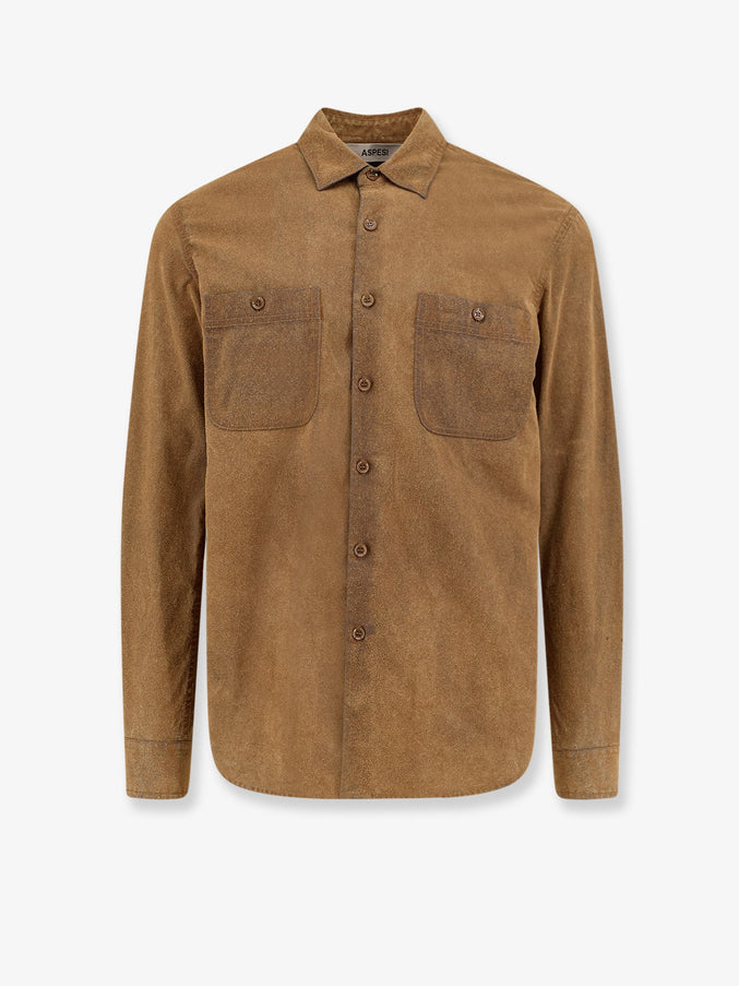 Aspesi Suede Shirt Chambray Floccato