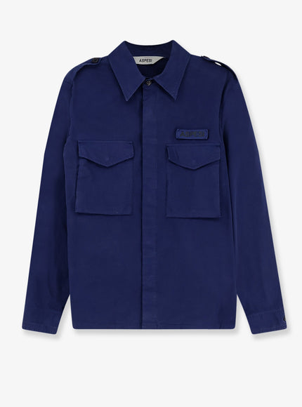 Aspesi Field Cotton Shirt Light Blue