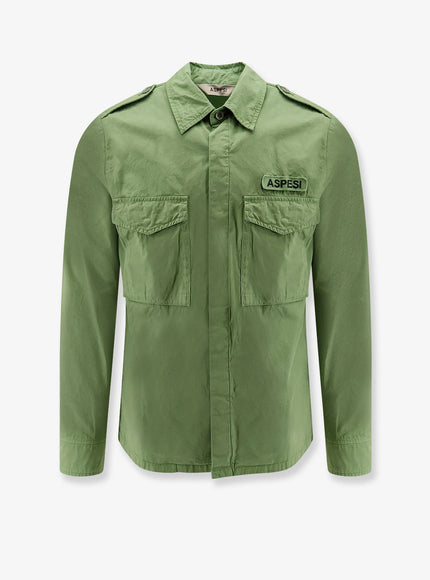 Aspesi Field Cotton Shirt Pistachio