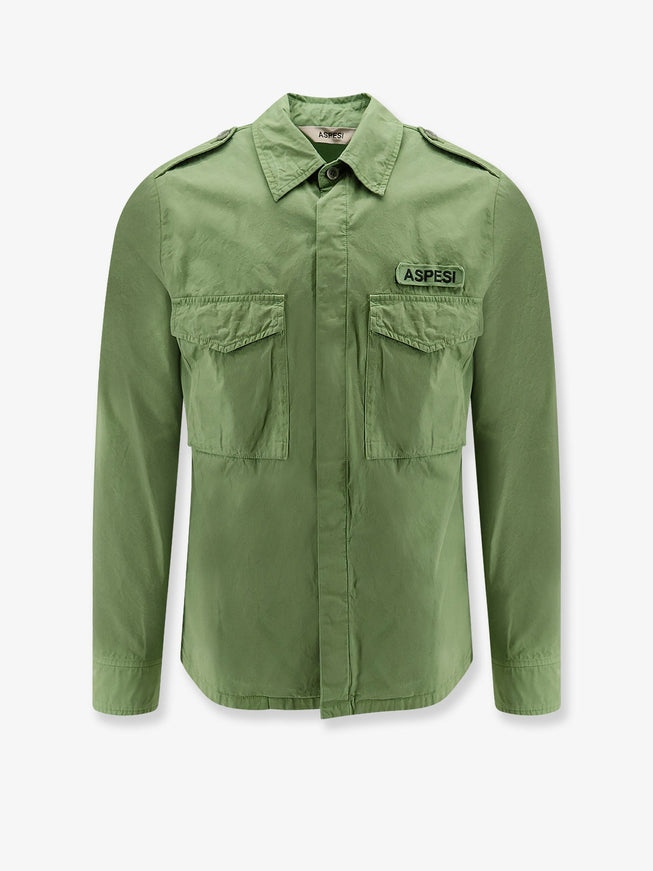 Aspesi Field Cotton Shirt Pistachio