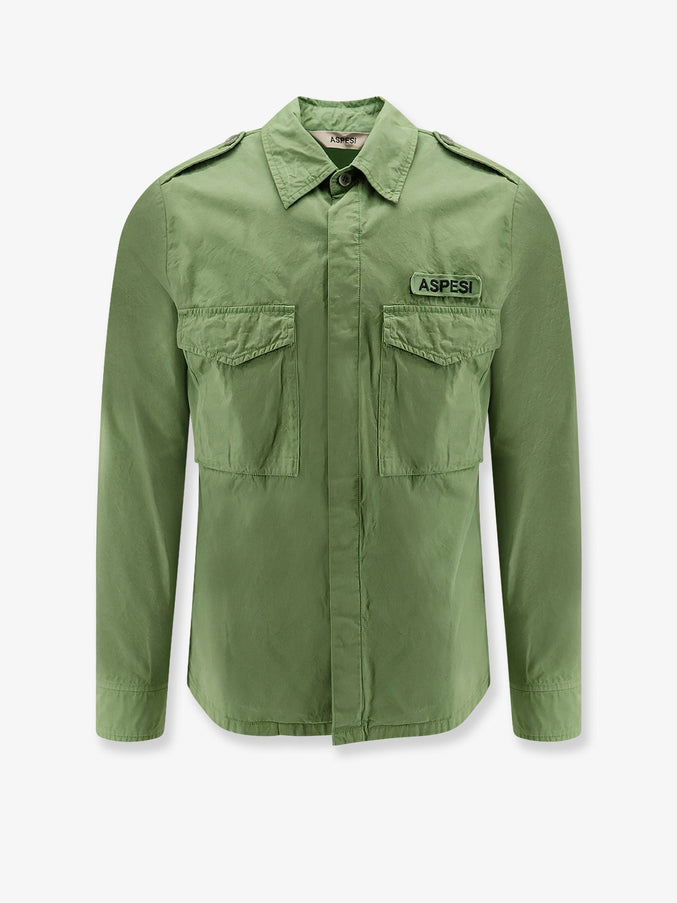 Aspesi Field Cotton Shirt Pistachio
