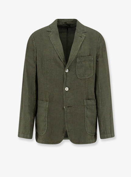 Aspesi Samuraki Linen Blazer Green