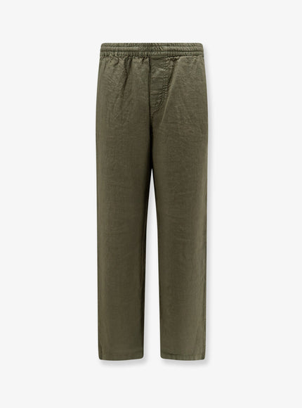 Aspesi Ventura Linen Trousers Green