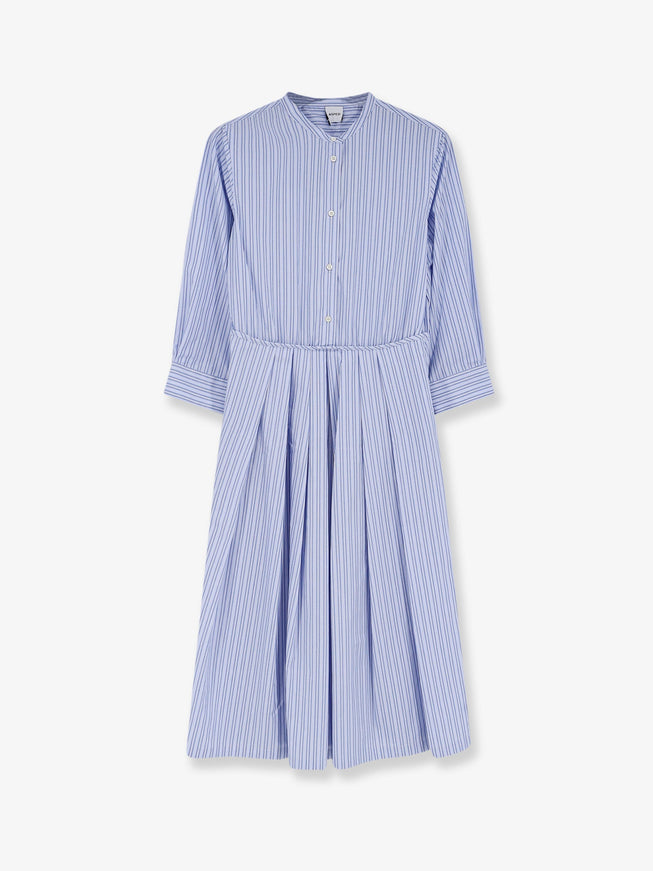Aspesi Striped Cotton Dress Blu