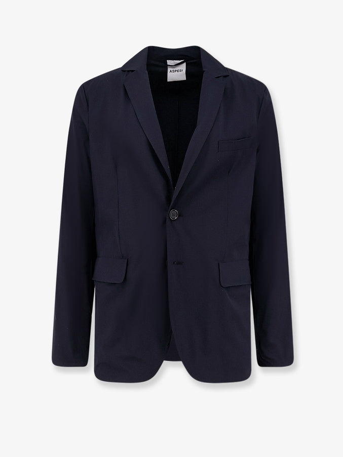Aspesi Paperino Stretch Nylon Blazer Navy