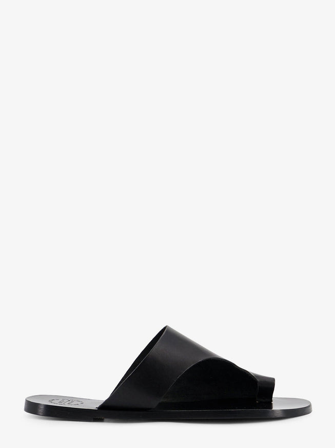 Atp Atelier Rosa Leather Sandals Black
