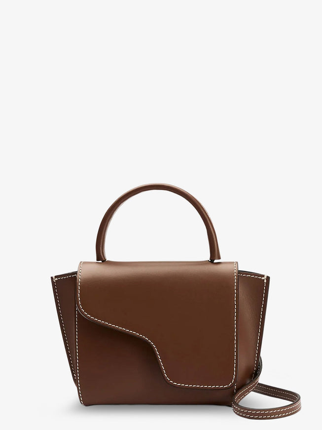 Atp Atelier Vegetable Leather Montalcino Crossbody Bag Uni Cannella Contrast Stitch