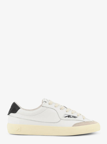 Autry Windscape Leather Sneakers With Suede Insert Whiteblack