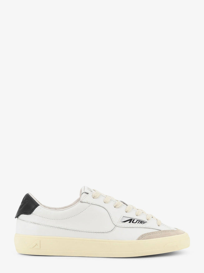 Autry Windscape Leather Sneakers With Suede Insert Whiteblack