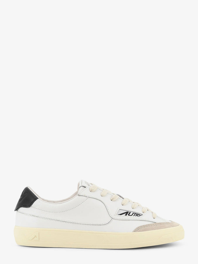 Autry Windscape Leather Sneakers With Suede Insert Whiteblack