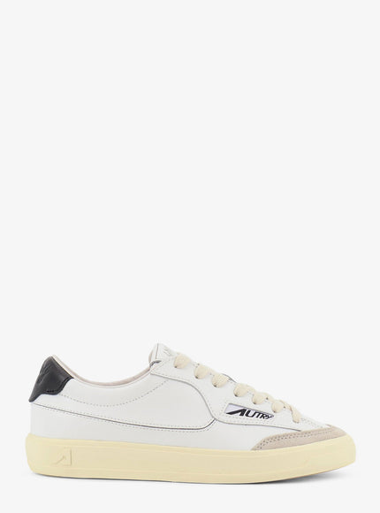 Autry Windscape Leather Sneakers With Suede Insert Whiteblack