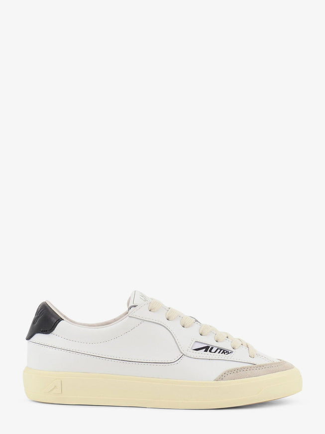 Autry Windscape Leather Sneakers With Suede Insert Whiteblack