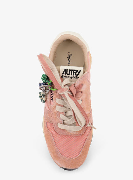 Autry Mesh And Suede Sneakers With Charm Detail
