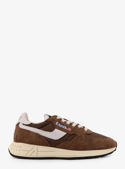 Autry Reelwind Low Suede Sneakers Bianco Marrone