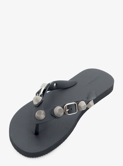 Balenciaga Cagole Flip-Flops With Iconic Metal Details