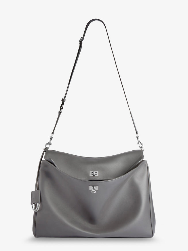 Balenciaga Rodeo Messenger Leather Crossbody Bag Uni Grey