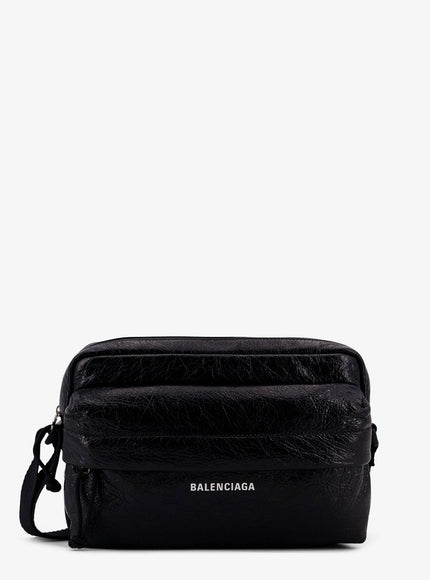 Balenciaga Leather Crossbody Bag With Logo On The Front Uni Black