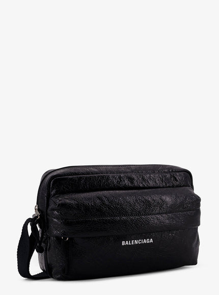 Balenciaga Leather Crossbody Bag With Logo On The Front