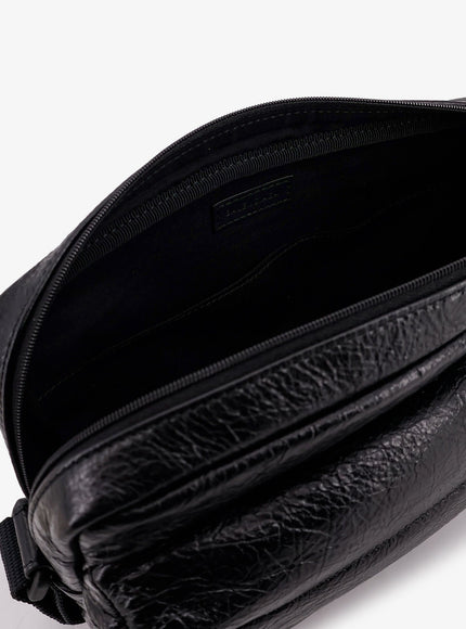Balenciaga Leather Crossbody Bag With Logo On The Front