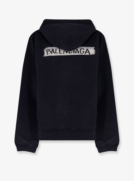 Balenciaga Over Zip-Up Hoodie Cotton Sweatshirt