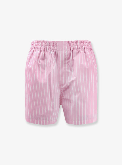 Balenciaga Cotton Boxer Shorts Pink White