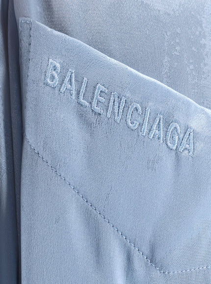 Balenciaga Pajamas Printed Silk Trousers