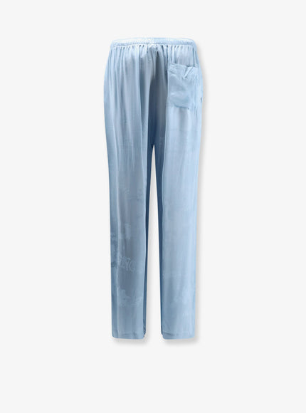 Balenciaga Pajamas Printed Silk Trousers