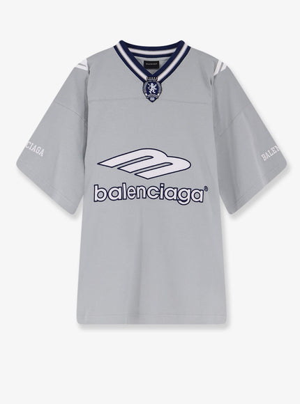 Balenciaga 3B Football Jersey T-Shirt Grey White