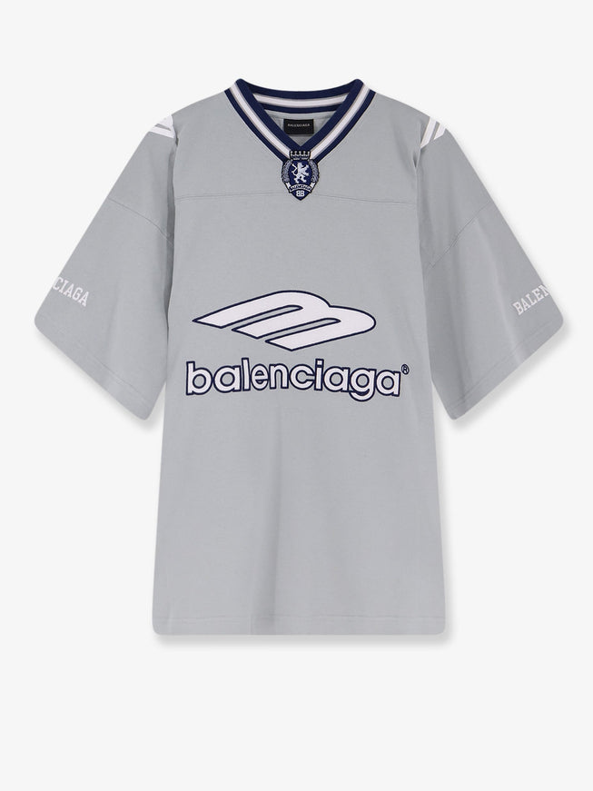 Balenciaga 3B Football Jersey T-Shirt Grey White