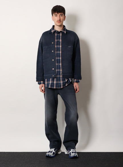 Balenciaga Canvas Jacket With Madras Inserts