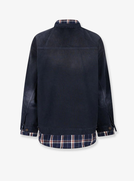 Balenciaga Canvas Jacket With Madras Inserts