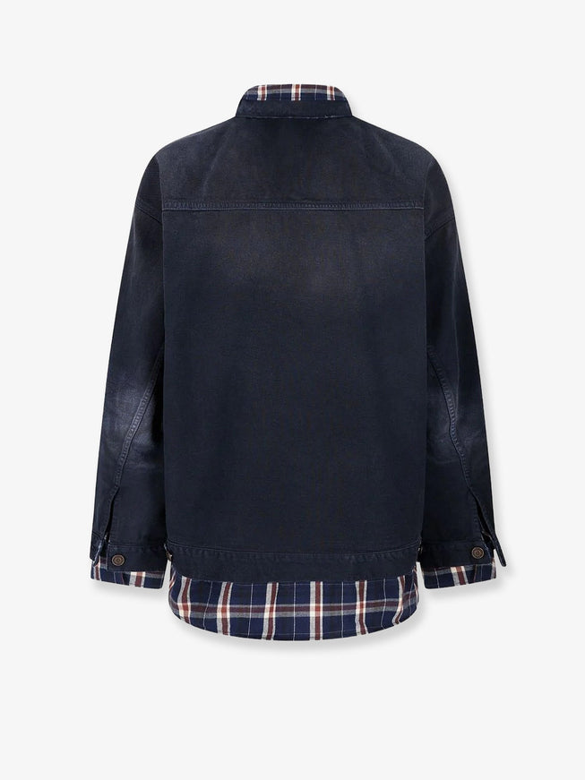 Balenciaga Canvas Jacket With Madras Inserts