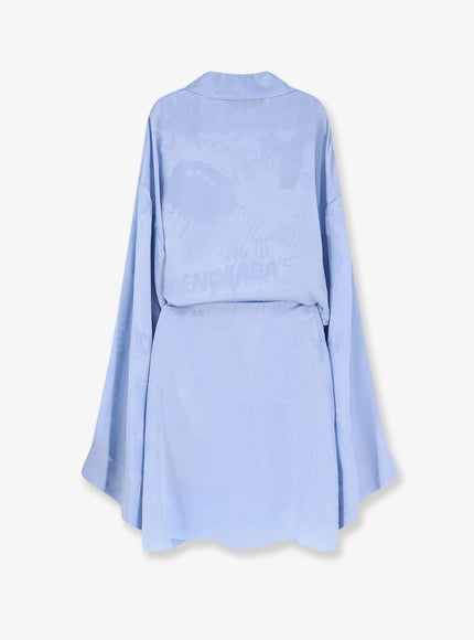 Balenciaga Wrap Silk Mini Dress