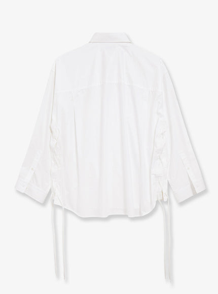 Balenciaga Lace-Up Cotton Shirt