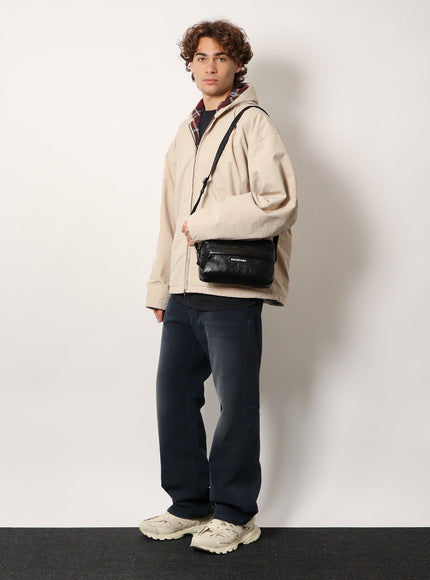 Balenciaga Cotton Blend Jacket With Embroidered Logo On The Front