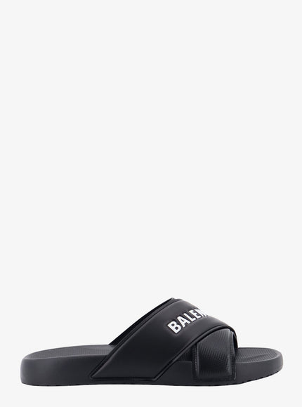 Balenciaga Sporty Pool Eva Slide Sandals Blackwhite