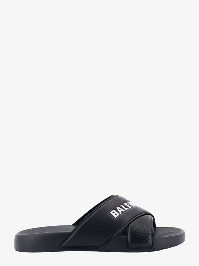 Balenciaga Sporty Pool Eva Slide Sandals Blackwhite